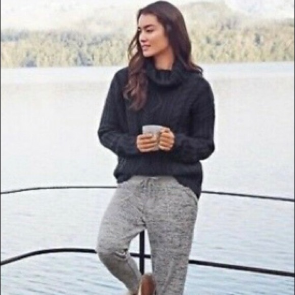 Athleta Sweaters - Closeout Athleta Rare Cable knit Merino Turtleneck